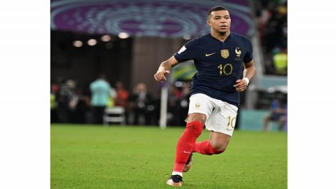 Doha:France's  Kylian Mbappe during the World Cup round of 16 soccer match between France and Poland
