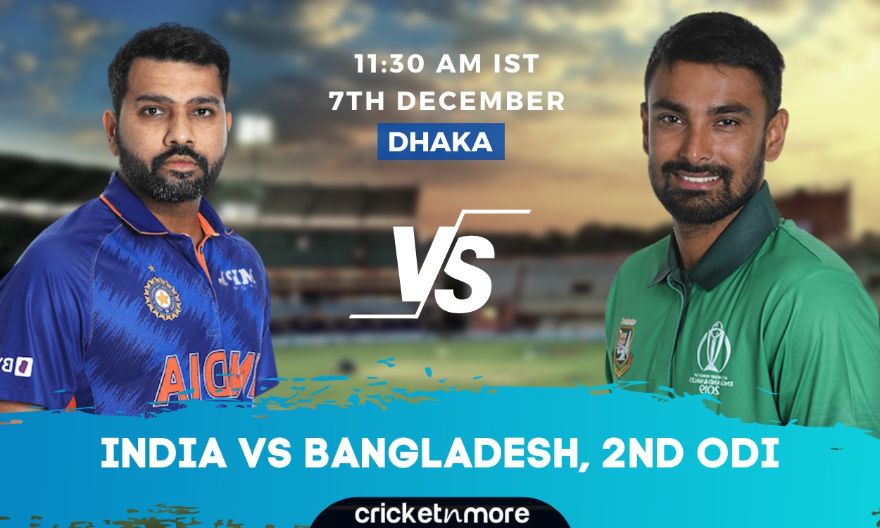 Cricket Image for India vs Bangladesh, 2nd ODI – IND vs BAN Cricket Match Preview, Prediction, Where