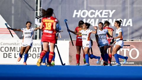 Indian team shows nerves of steel to defeat Spain 1-0 in final of FIH Women's Nations Cup 2022