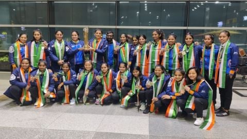 Indian Women's hockey team receives warm welcome on return from victorious FIH Nations Cup 2022 camp