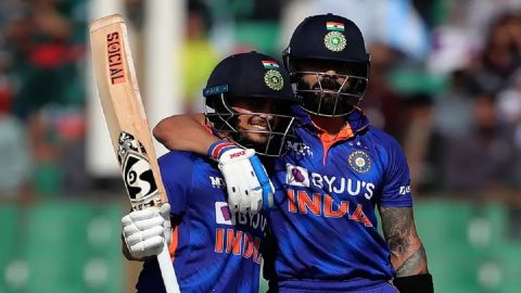 IND v BAN, 3rd ODI: Ishan Kishan double hundred, Virat Kohli century propel India to 409/8 (ld)