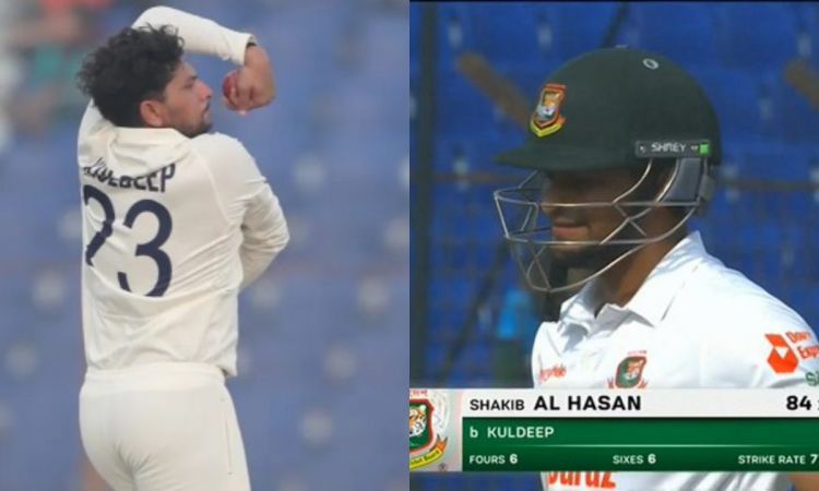 Cricket Image for VIDEO : कुलदीप की धुन पर नाचे शाकिब, 84 रनों की जुझारू पारी खेलकर हुए बोल्ड