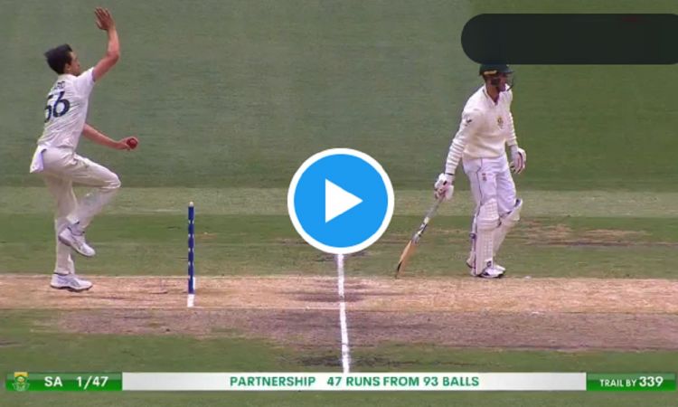 Mitchell Starc furiously warns South Africa star Theunis de Bruyn for run out at non-striker's end