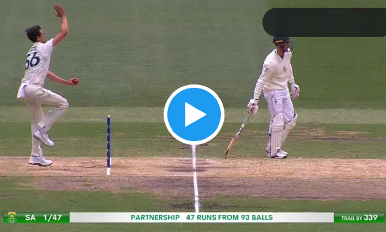 Mitchell Starc furiously warns South Africa star Theunis de Bruyn for run out at non-striker's end