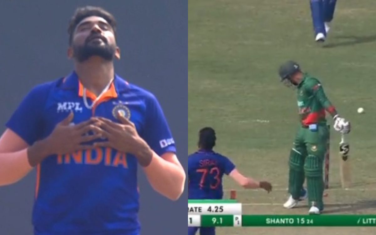 Cricket Image for VIDEO : मियां भाई के सामने लिटन दास फ्लॉप, सिराज ने फिर से किया रोनाल्डो सेलिब्रेश