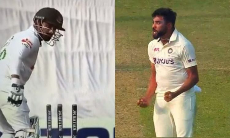 Cricket Image for VIDEO : सिराज ने डाली करिश्माई बॉल, बोल्ड करने के बाद फिर दिखाई लिटन दास को आंखें