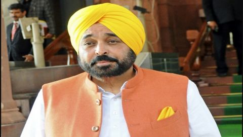 New Delhi: Punjab CM Bhagwant Mann at Parliament on the third day of the Winter Session, in New Delh