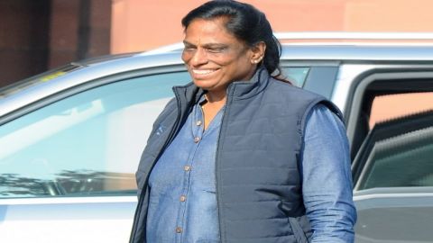 New Delhi: Rajya Sabha MP PT Usha at Parliament during the ongoing winter session, in New Delhi on M