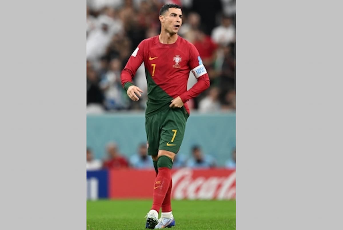 Lusail:Portugal's Cristiano Ronaldo stands during the World Cup round of 16 soccer match between Por
