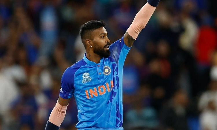Mohali:India's Hardik Pandya gestures towards crowds as he returns after first innings during the fi