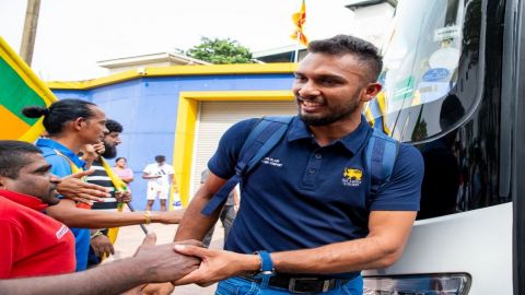 Sri Lanka team leaves for India for white ball series