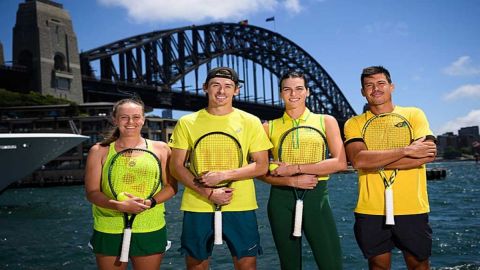 Team Australia visits Sydney Harbour ahead of inaugural United Cup