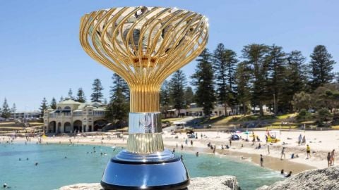 United Cup trophy unveiled at Cottesloe Beach in Perth