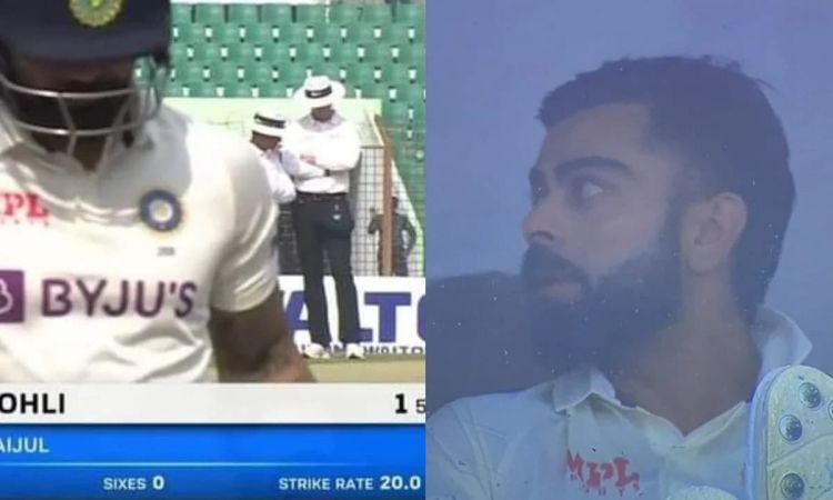 No rest for King! Virat Kohli hits nets during tea break after getting out for 1 against Bangladesh!