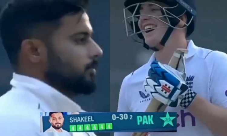 Cricket Image for VIDEO: 'टेस्ट में टी20 मोड ऑन', हैरी ब्रूक्स ने दिखाया रौद्र रूप, 1 ओवर में पाकिस्