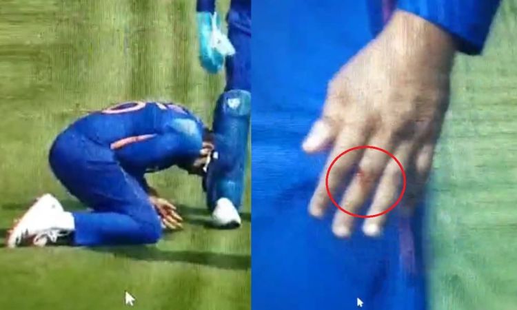 Cricket Image for Live मैच में रोहित शर्मा के हाथ से निकला खून, दर्द से करहाते नज़र आए हिटमैन; देखें
