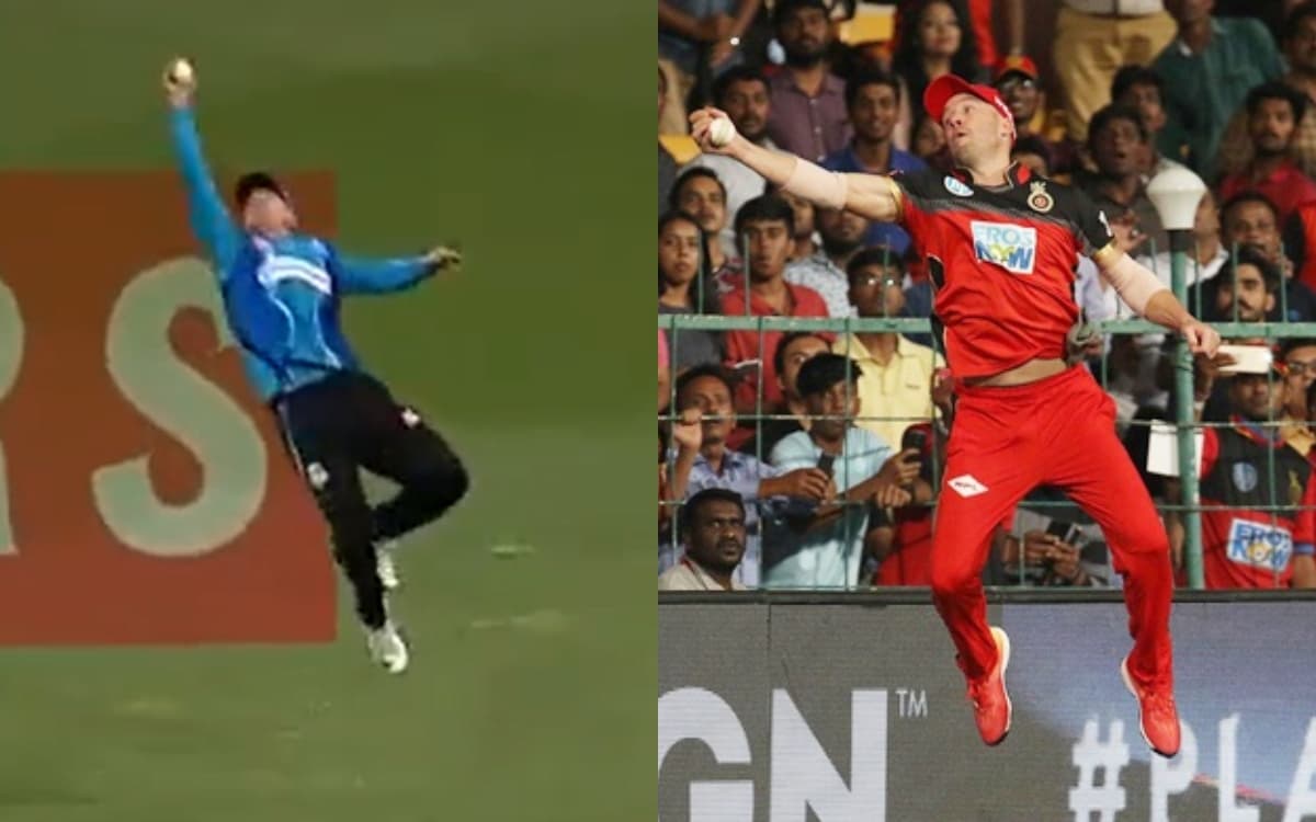 एबी डी विलियर्स 2.0, खिलाड़ी ने हवा में उड़कर पकड़ा 'Spiderman Catch'; देखें VIDEO Cricket Image for एबी डी विलियर्स 2.0, खिलाड़ी ने हवा में उड़कर पकड़ा 'Spiderman Catch'; देखें VIDEO