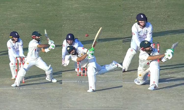 Cricket Image for 4,4,4,4: मोहम्मद रिज़वान में आई हैरी ब्रूक्स की आत्मा, 1 ओवर में जड़े 4 चौके; लिया