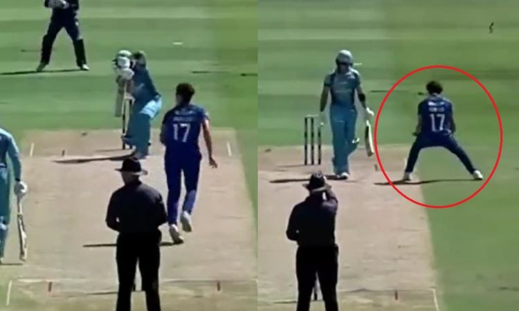 Cricket Image for हवा में उड़ी BABY AB की हंसी, बाएं हाथ के गेंदबाज़ ने चंद पलों में बदली कहानी; देख