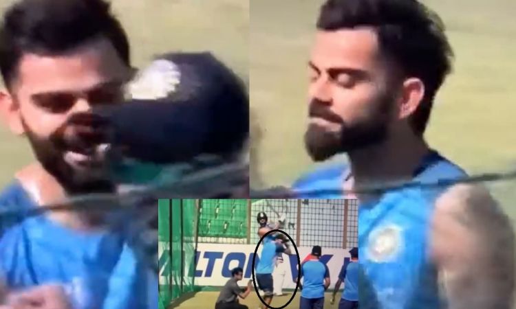 Cricket Image for नेट्स में भी दिखी विराट की दादागिरी, छक्का जड़कर अक्षर से लिए मज़े; देखें VIDEO