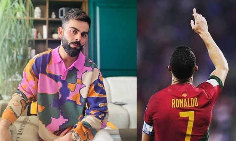 You are the greatest of all time for me: Kohli pens emotional note for Ronaldo.(photo:twitter)