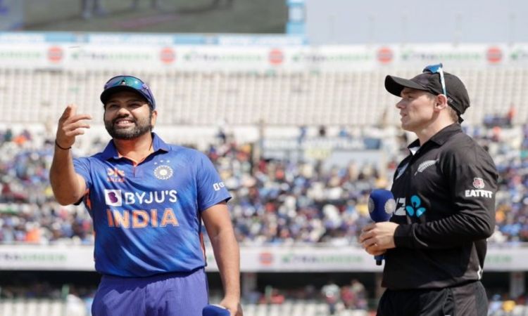 1st ODI: Hardik, Shardul, Ishan come in as India win toss, elect to bat first against New Zealand.(p
