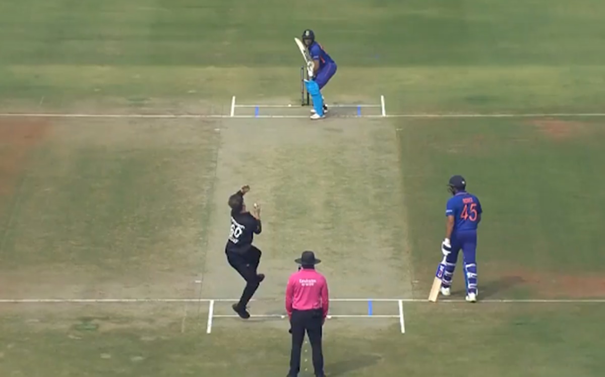 Cricket Image for Ind Vs Nz Shubman Gill Smashed Five Boundaries Off Lockie Ferguson Watch Video