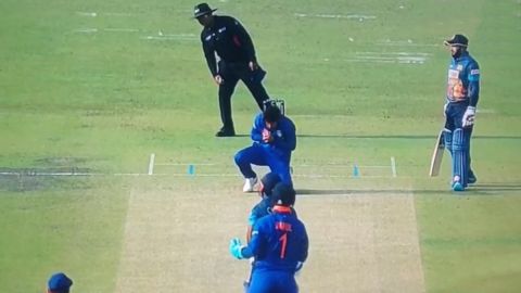 Cricket Image for Ind Vs Sl Kuldeep Yadav Caught And Bowled Charith Asalanka 