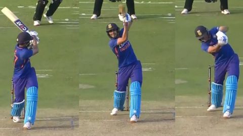 Cricket Image for India Vs New Zealand Shubman Gill Hit 3 Sixes Off Lockie Ferguson