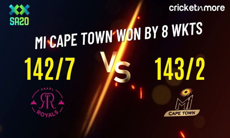 SA20: Dewald Brevis के तूफानी पचास से जीती MI Cape Town, 19 साल के बल्लेबाज ने 9 गेंदों में ठोके 46 