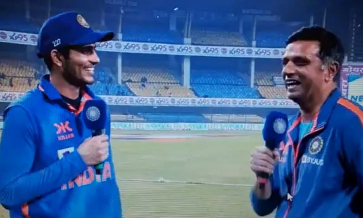 Cricket Image for Rahul Dravid Priceless Reaction On Shubhman Gill Question