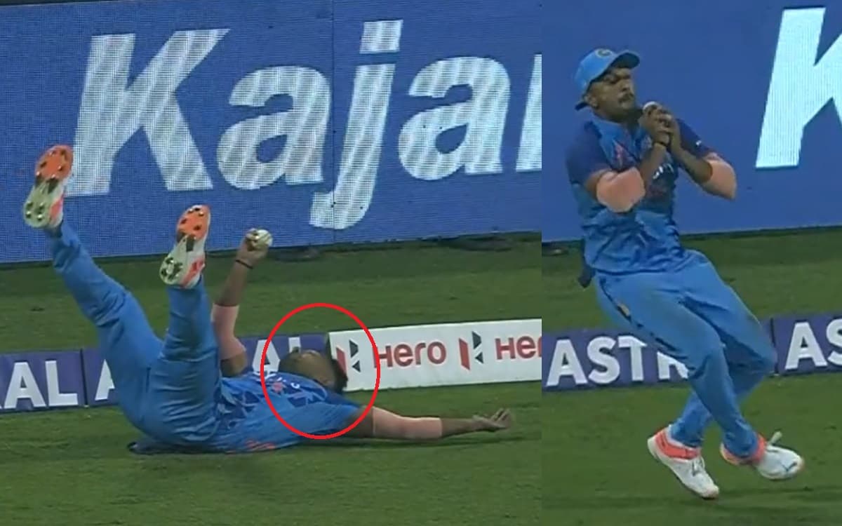 Cricket Image for धड़ाम से गिरे Rahul Tripathi, फूटा सिर लेकर नहीं छोड़ा कैच; देखें VIDEO