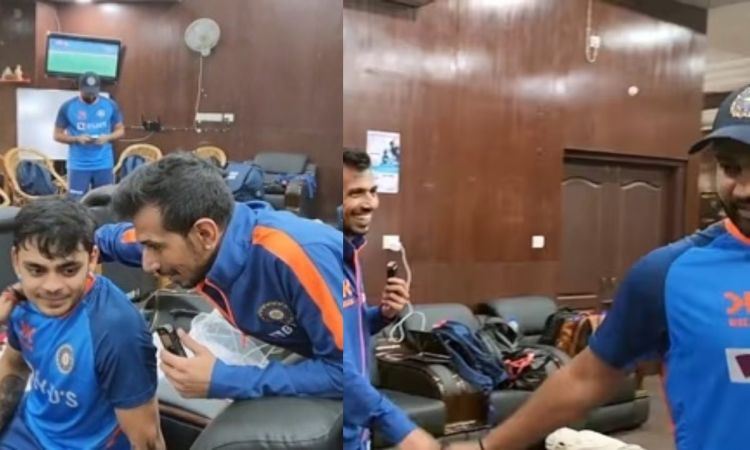 Cricket Image for VIDEO: चहल टीवी ने कराए ड्रेसिंग रूम के दीदार, रोहित शर्मा बोले- 'अच्छा फ्यूचर है 