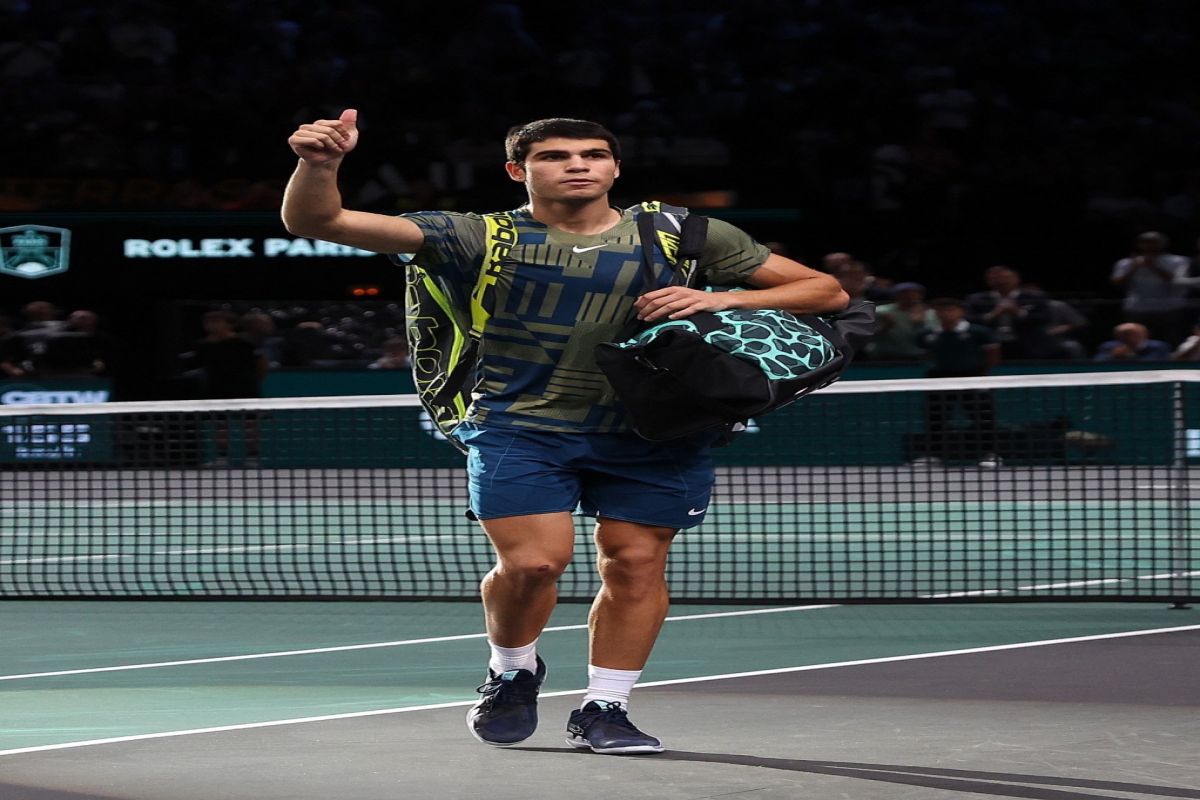Alcaraz withdraws from ATP Finals, ends season due to injury.(pic credit: Carlos Alcaraz twitter)