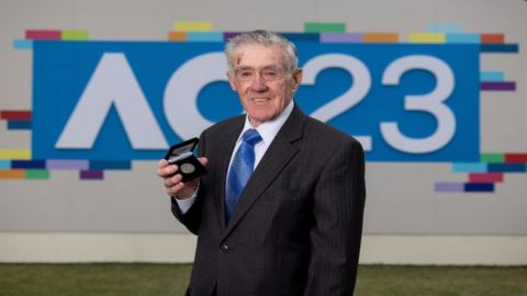 Australian tennis legend Ken Rosewall honoured on the Aus Open 2023 commemorative coin