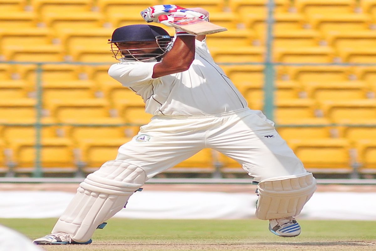 Bengaluru: Vidharba cricketer Wasim Jaffer in action during the Ranji Trophy Match between Vidharba 
