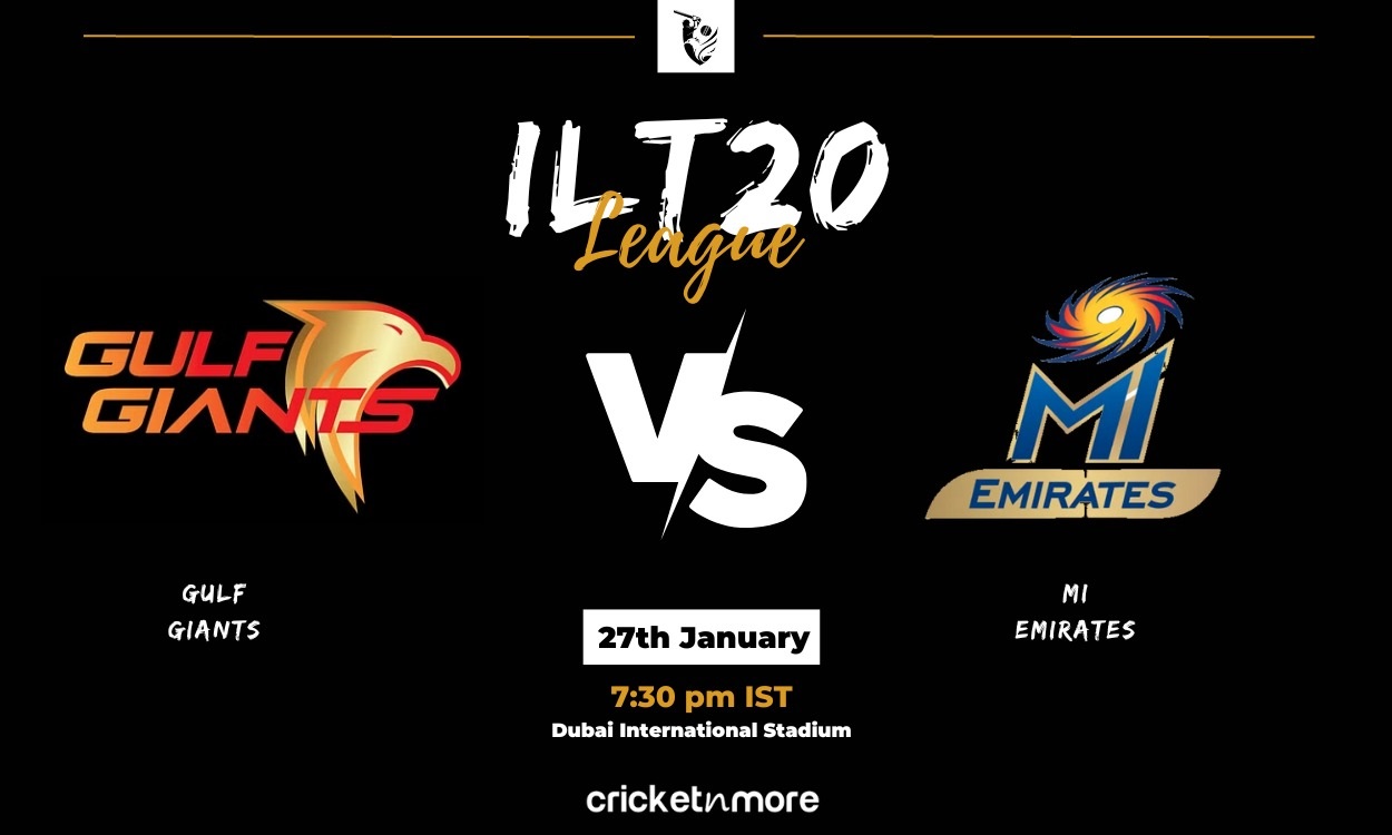 Cricket Image for Gulf Giants vs MI Emirates, ILT20 18th Match – GG vs MIE Cricket Match Preview, Pr