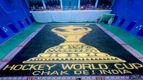 Hockey World Cup: Sudarsan creates rice husk mosaic art of trophy to cheer Indian team