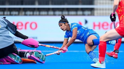 Indian women's hockey team register stunning 7-0 win over South Africa.