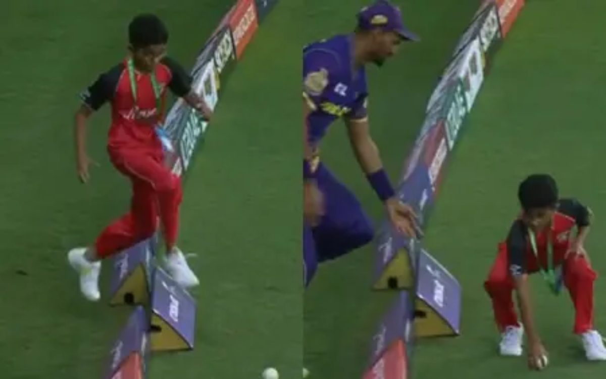 Cricket Image for VIDEO : बॉल बॉय ने की गज़ब नादानी, बाउंड्री के अंदर आकर रोक लिया चौका