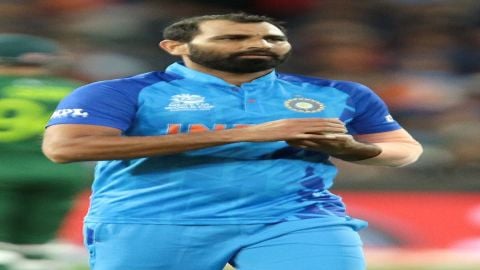 Melbourne : India's Mohammed Shami during the T20 World Cup cricket match between India and Pakistan