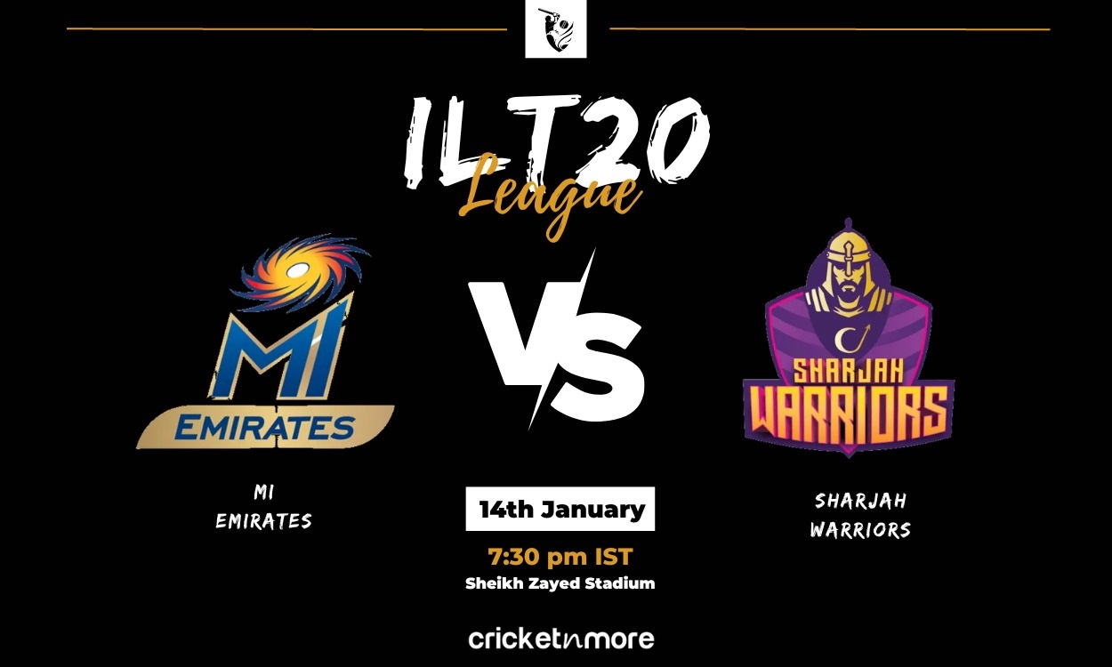 MI Emirates vs Sharjah Warriors, ILT20 2nd Match – MIE vs SW Cricket Match  Preview, Prediction, Where To Watch, Probable 11 And Fantasy 11 Tips On  Cricketnmore