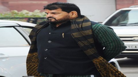 New Delhi:  BJP MP and Wrestling Federation of India (WFI) president Brij Bhushan Sharan Singh durin