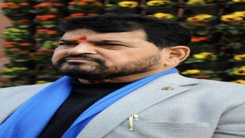 New Delhi: BJP MP Brij Bhushan Sharan Singh at Parliament House in New Delhi on Wednesday, February 