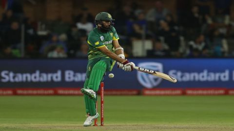 Port Elizabeth: Hashim Amla of South Africa in action during the 5th ODI between India and South Afr