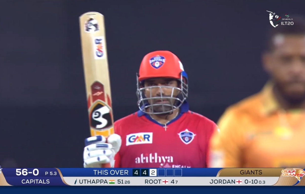 Robin Uthappa Guides Dubai Capitals To Post 182 Against Gulf Giants In ILT20 Game