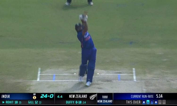Cricket Image for Ind Vs Nz Rohit Sharma Six On The Power Of Timing