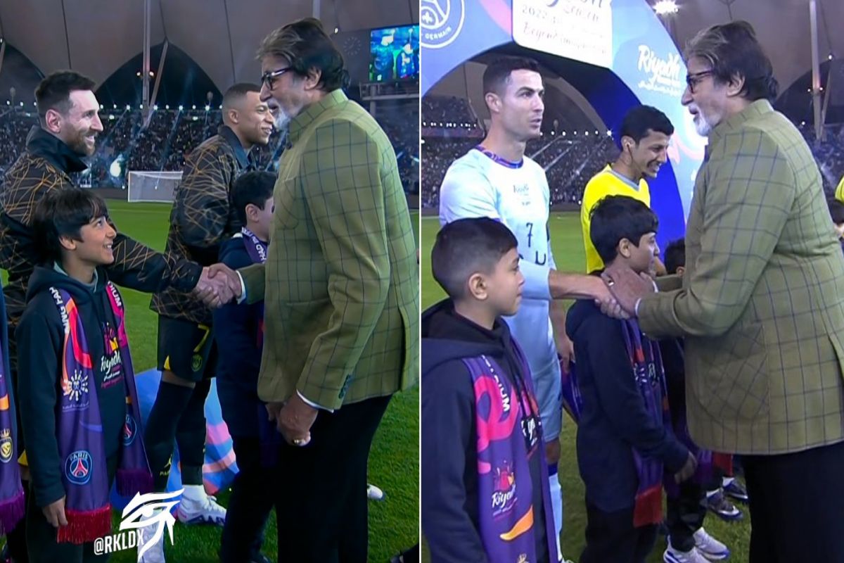 Ronaldo and Messi meet Amitabh Bachchan ahead of PSG vs Saudi All-Star XI match