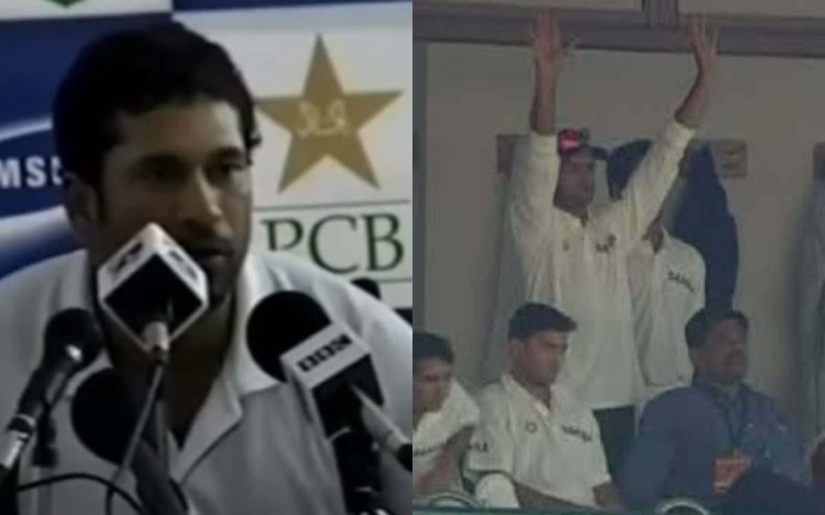 Cricket Image for VIDEO : राहुल द्रविड़ की Declaration से खुश नहीं थे सचिन, 194 नॉटआउट के बाद बोला थ
