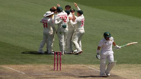 Cricket Image for Skipper Dean Elgar Out Cheaply Again As Australia Chase Series Sweep Against South